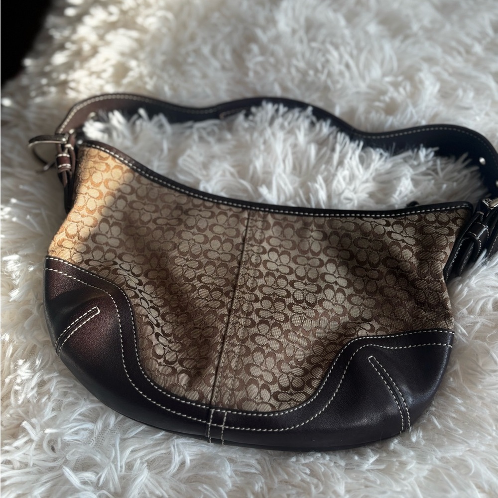 Sold: Coach Brown and Tan Shoulder Bag